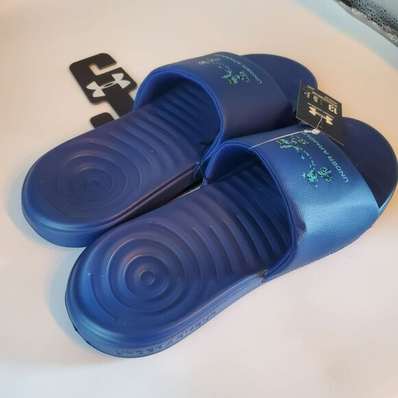 NWT Men's Under Armour Blue Sandals Size 13-Loafters/Slip ons - Picture 4 of 7